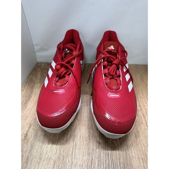Adidas Icon 7 S23861 Men’s Baseball Cleats Size 12 Red / White - Picture 3 of 5